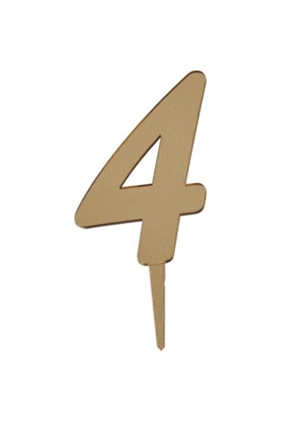 4 Rakam Pleksi Gold