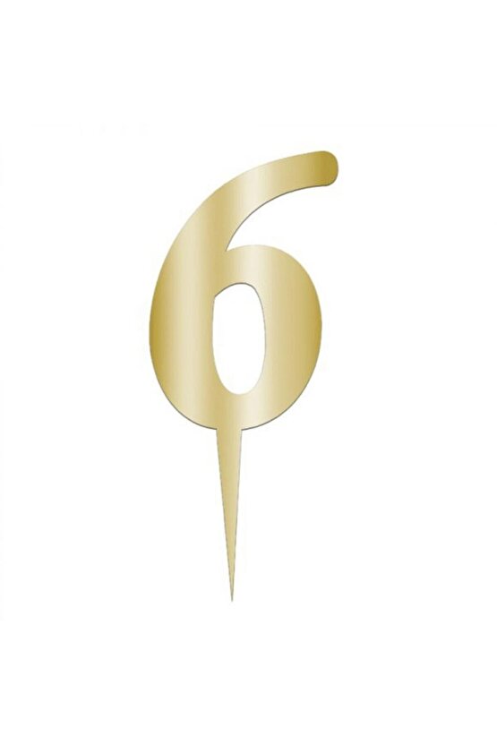 Sarı Renkli Rakam Pasta Ve Kek Pleksi