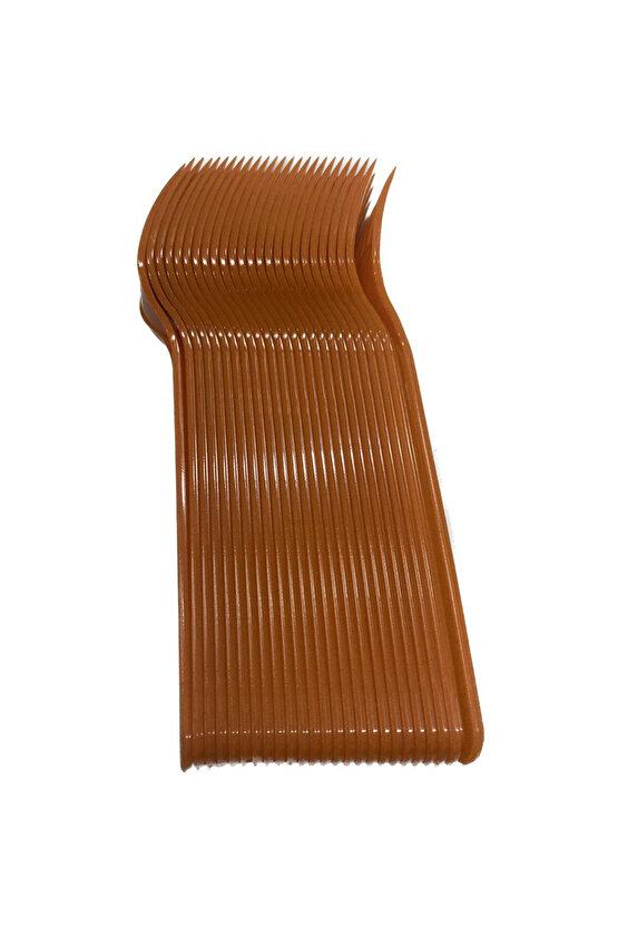 Renkli Plastik Çatal Turuncu 25 adet