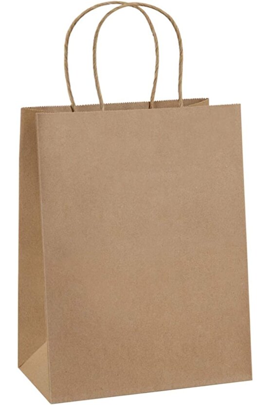 Kraft Kağıt Çanta Hediye Ve Alışveriş Çantası 25li (25x31x12cm)