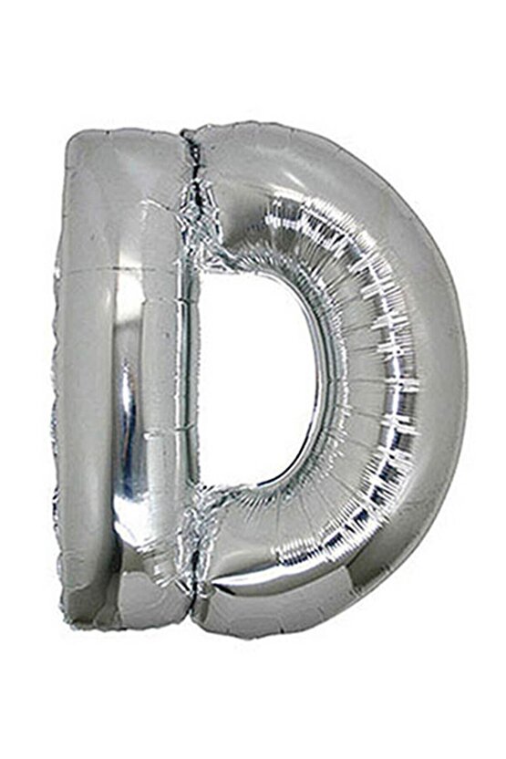 D Harf Silver Folyo Balon Harfli Balon 100 Cm Dev Boy