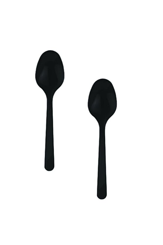 Siyah Plastik Kaşık 25 Li