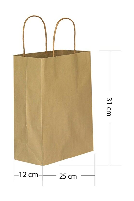 Kraft Kağıt Çanta 25x31cm 10 Adet, Hediye Çantası
