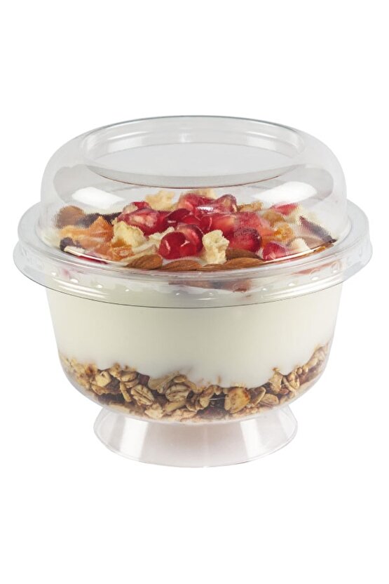 Rubikap Ayaklı Tatlı Kasesi (Şeffaf) 200 cc - KAP+ KAPAK 50li