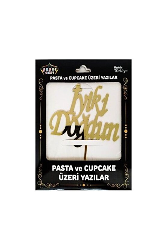Pleksi Pasta Üstü Iyi Ki Doğdun Gold Yazı