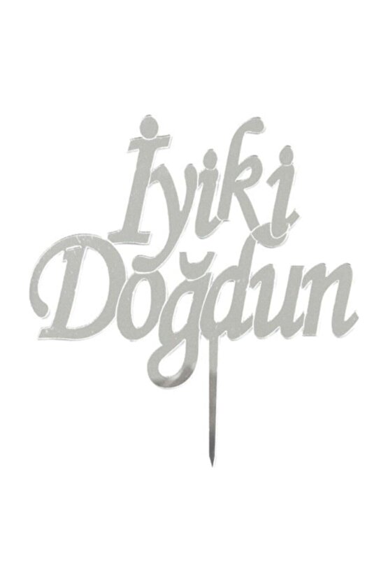 Iyi Ki Doğdun Yazılı Aynalı Gümüş Pleksi