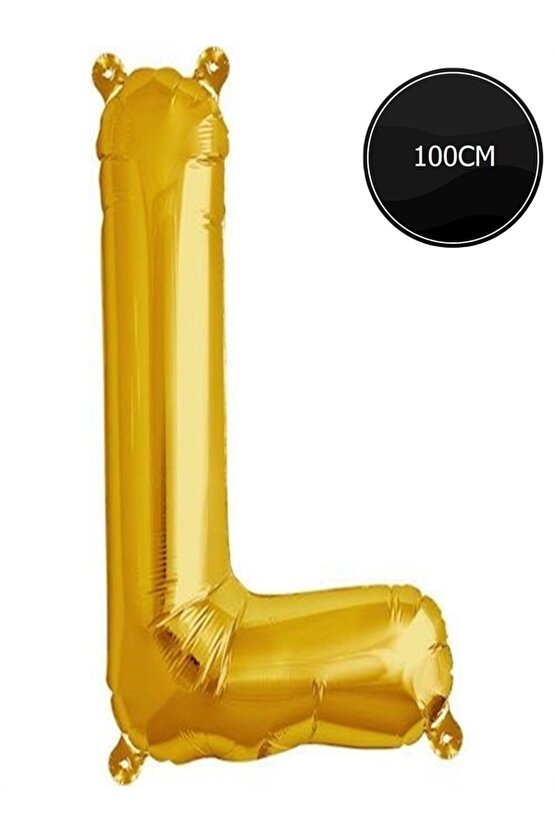 100cm L Harfi Folyo Balon Altın