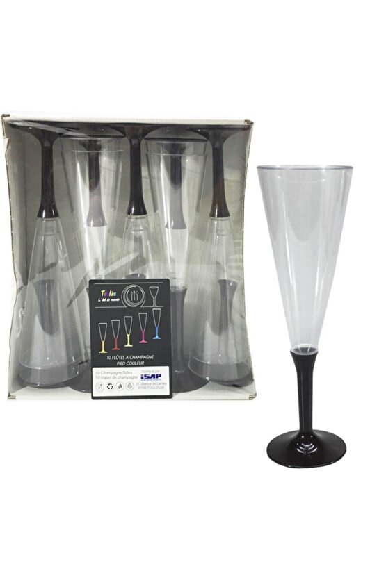 Kadeh Şampanya Kullan At 10 Lu Siyah