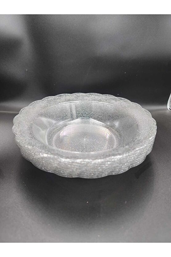 Mika Lüks Plastik Kase Simli Gümüş 10 Adet