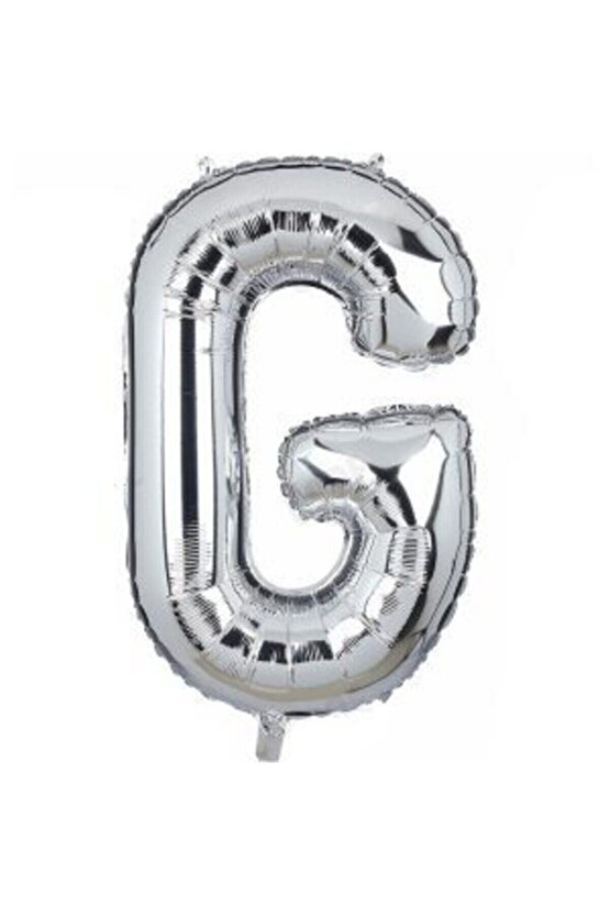 G Harfi Folyo Gümüş Harf Balon 100 cm