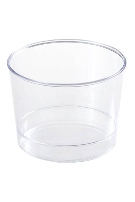 Plastik Tatlı Kabı Kasesi Kristal 250 Cc  15Adet