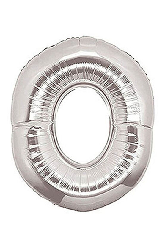 0 Rakam Silver Folyo Balon Sayılı Balon 100 Cm Dev Boy