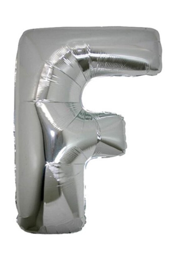 Gümüş Folyo Balon F Harfi 40 inç 100c m