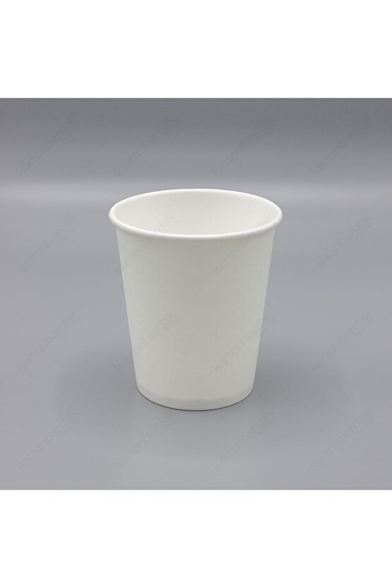 8 Oz Beyaz Karton Bardak 100 Lü Sıcak Bardak