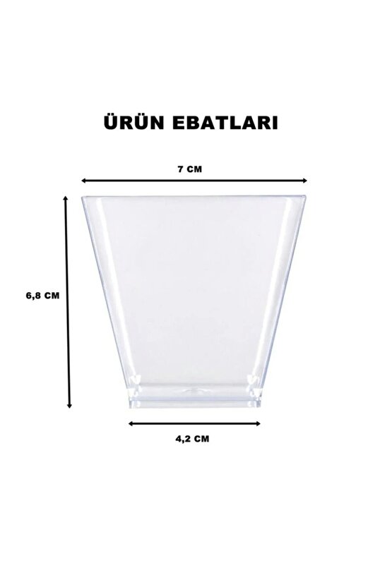 Tatlı Kasesi, Meze Ve Salata Kasesi, Magnolya ,parti Kasesi Prizma Kübik Kase 20 Adet 200cc