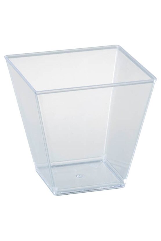 Prizma Mini Mika Plastik Sunum Kabı Kübik Kase 200cc - *10* Adet