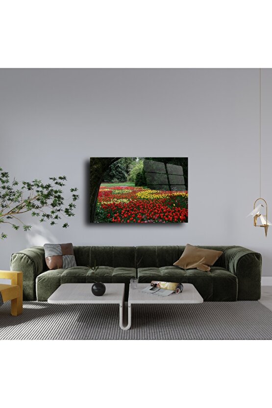 Canlı Lale Tarlası Duvar Sanatı
