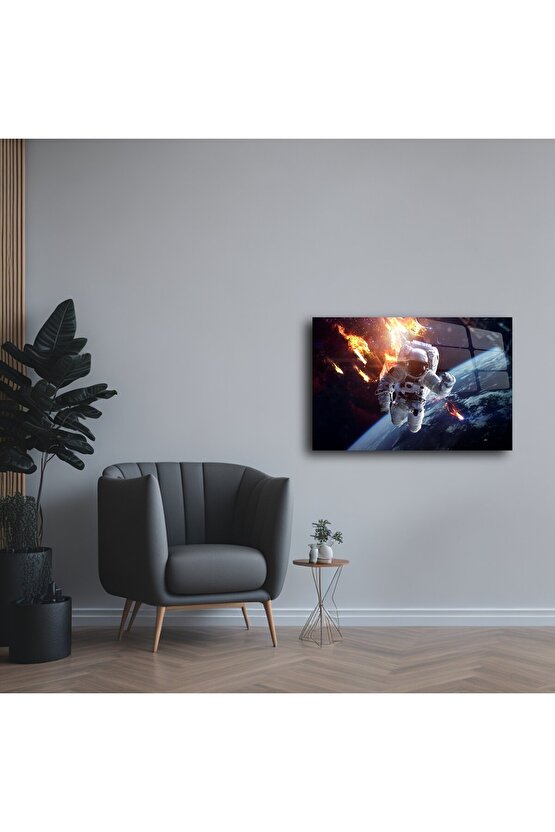 Uzayda Yalnız Astronot Duvar Posteri