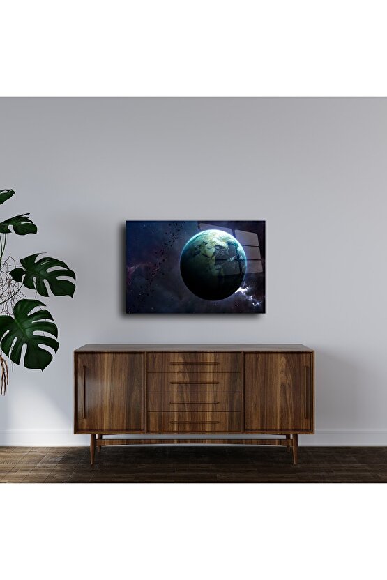 Galaksi Gezegen Kanvas Duvar Sanatı