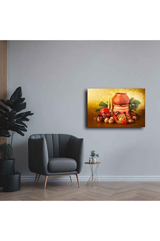 Cam Tablo Yılbaşı Temalı Duvar Sanatı