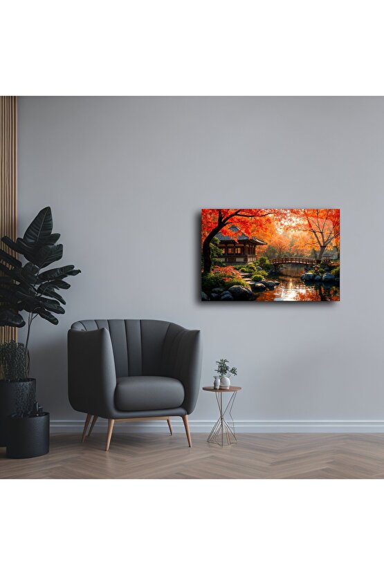 Japon Bahçesi Cam Tablo