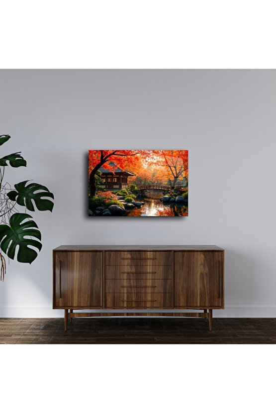 Japon Bahçesi Cam Tablo