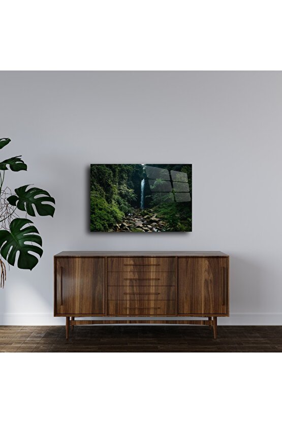 Lüks Doğa Manzaralı Cam Tablo