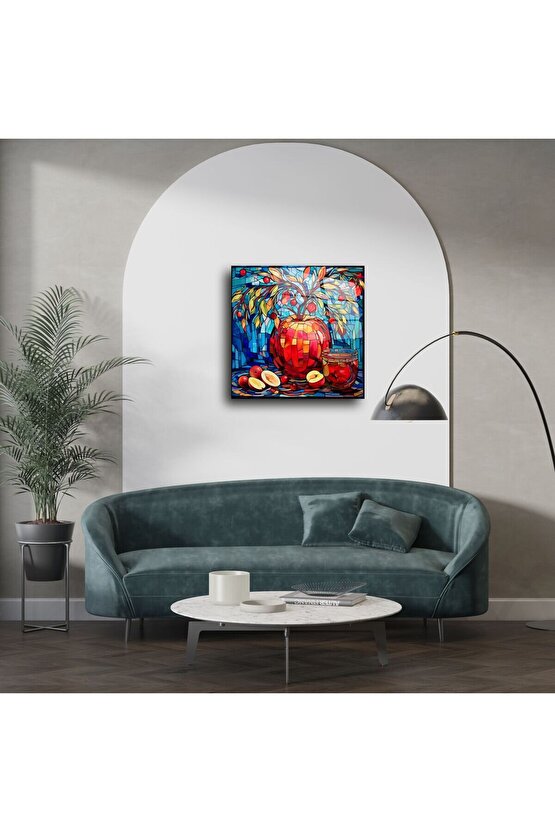 Vitray Kırmızı Meyve Sanat Baskısı