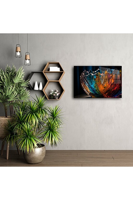 Parlak Cam Üzerine Lüks Sanat Baskısı