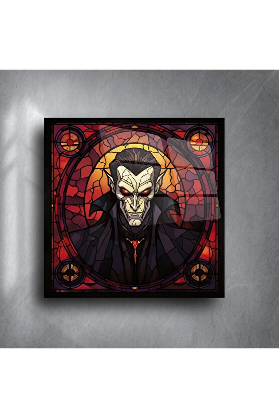 Cam Duvar Sanatı Vampir Portre Paneli