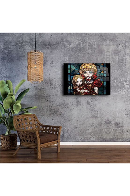 Cam Duvar Sanatı Kız Kardeşler Paneli