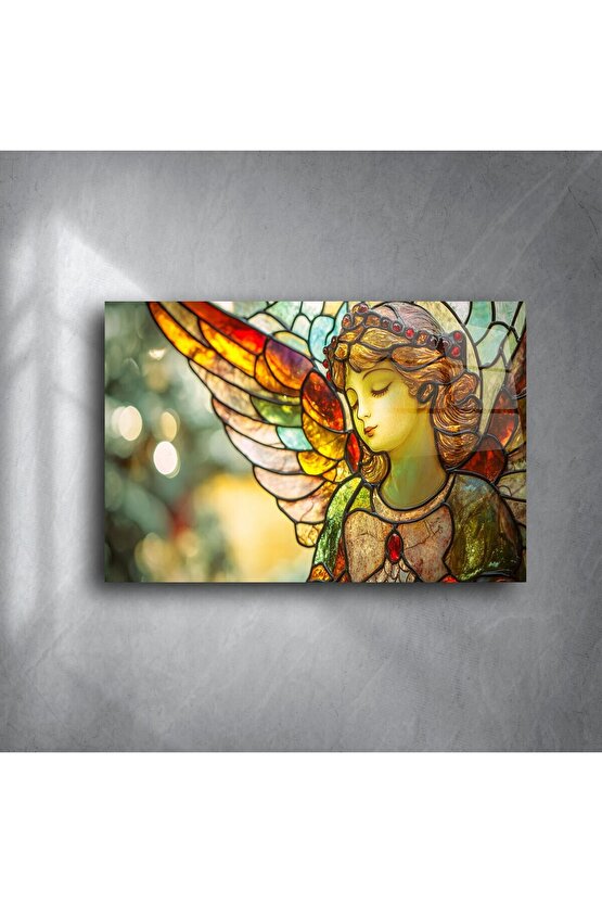 Melek Figürlü Cam Tablo