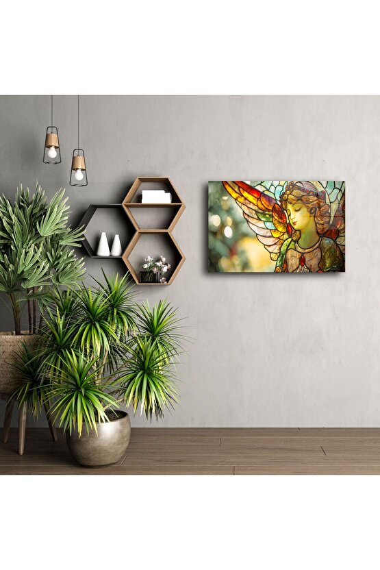 Melek Figürlü Cam Tablo