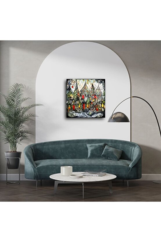Masalsı Köy Temalı Cam Tablo