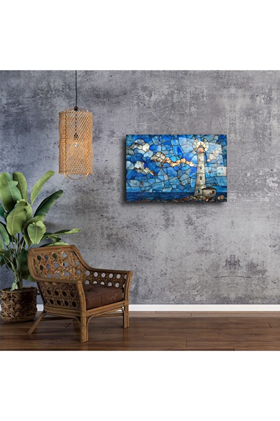 Cam Deniz Feneri Duvar Tablosu