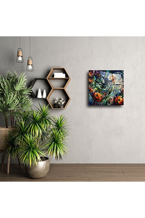 Cadılar Bayramı Temalı Vitray Tablo