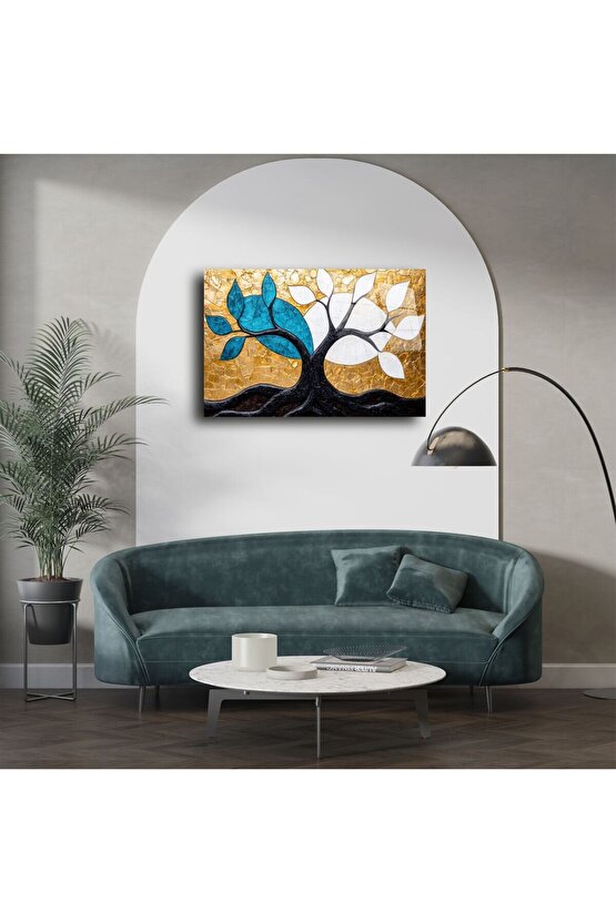 Altın Doku Cam Tablo