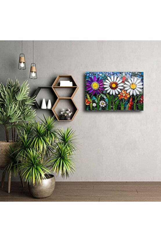 Papatya Mozaik Cam Tablo