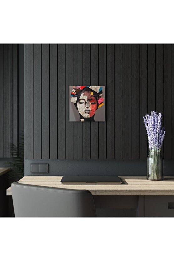 Kadın Model Cam Tablo Duvar Dekoru 8