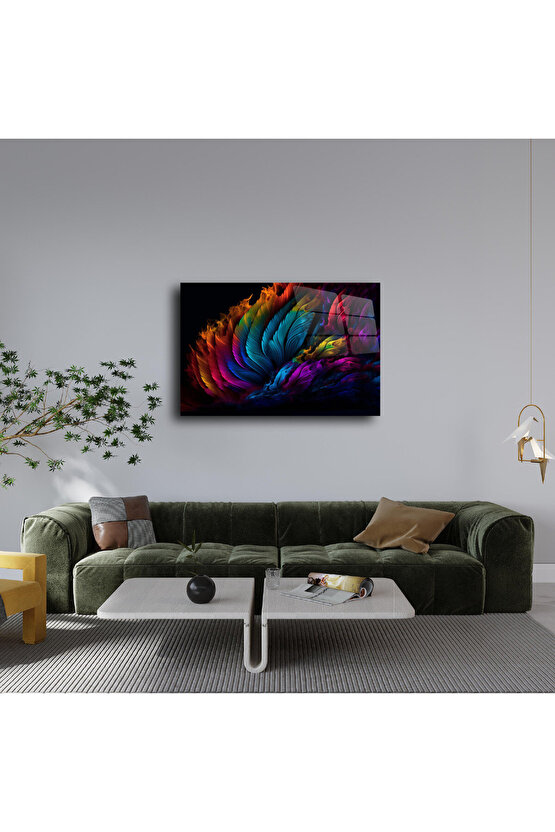 Karışık Desenler Cam Tablo Duvar Dekoru 16