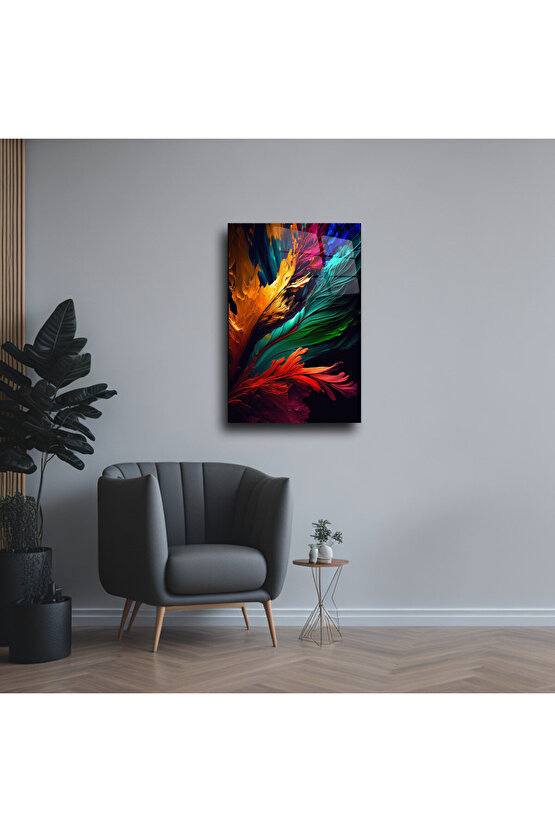 Karışık Desenler Cam Tablo Duvar Dekoru 15