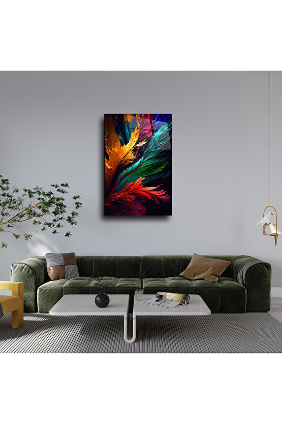 Karışık Desenler Cam Tablo Duvar Dekoru 15