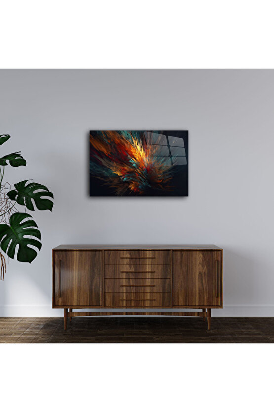 Karışık Desenler Cam Tablo Duvar Dekoru 6