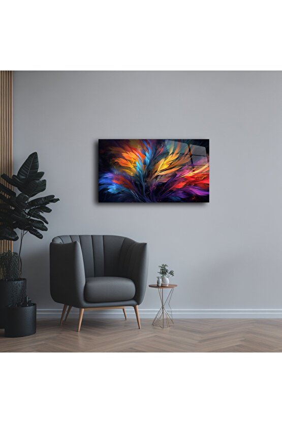 Karışık Desenler Cam Tablo Duvar Dekoru 1