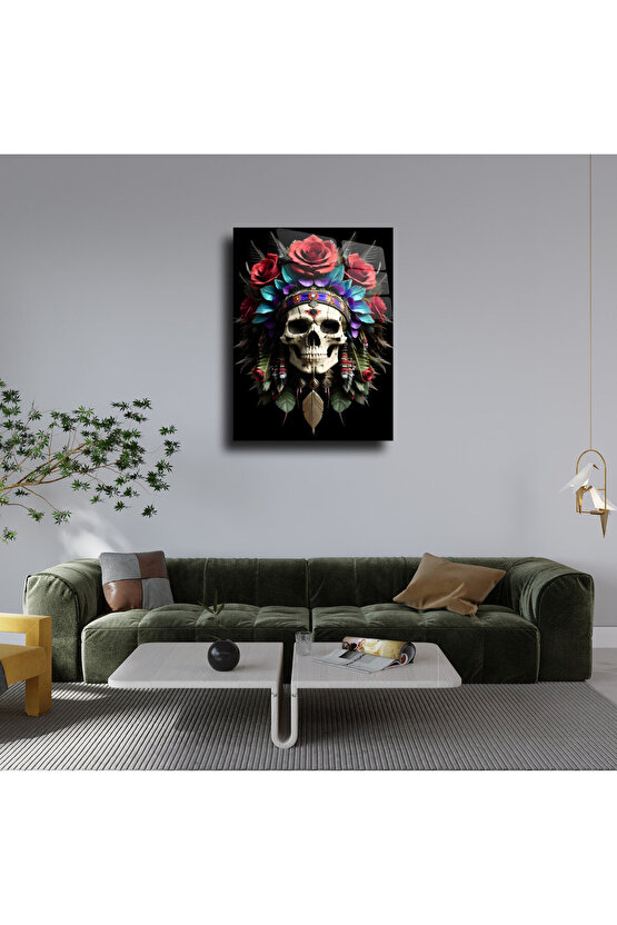 Kuru Kafa Görseli Cam Tablo Duvar Dekoru 1