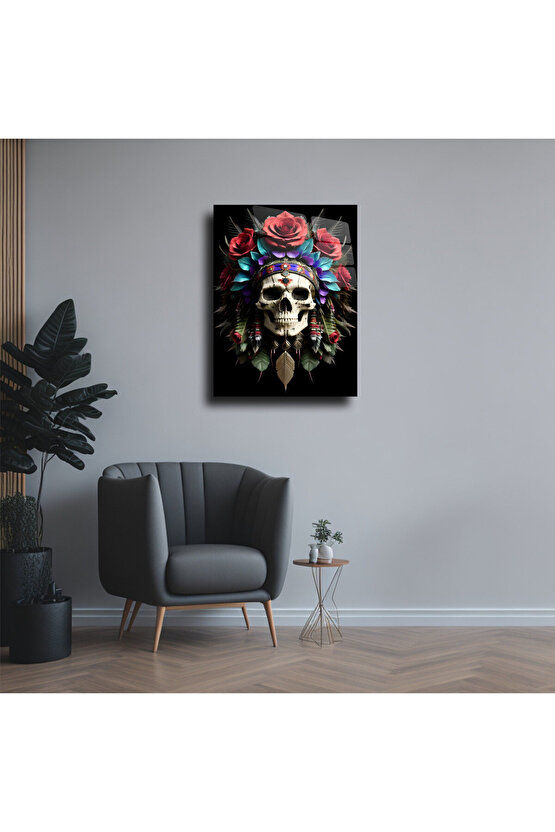 Kuru Kafa Görseli Cam Tablo Duvar Dekoru 1