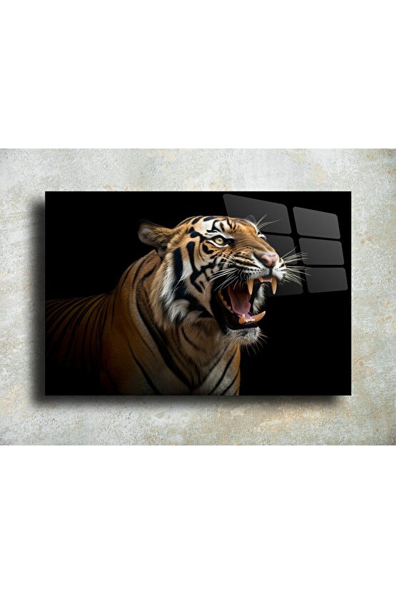 Kaplan Görseli Cam Tablo Duvar Dekoru 4