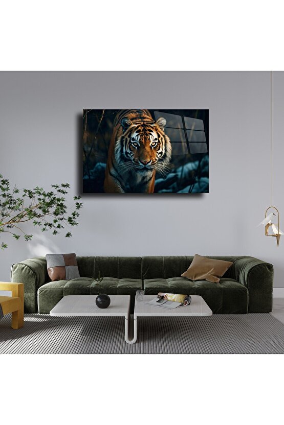 Kaplan Görseli Cam Tablo Duvar Dekoru 2