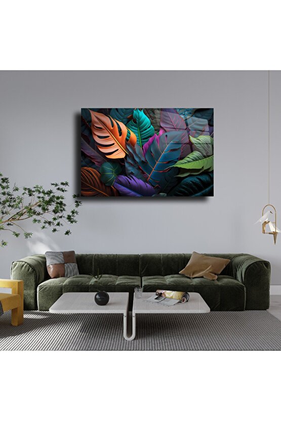 ÇiçekTemalı Cam Tablo Duvar Dekoru 2