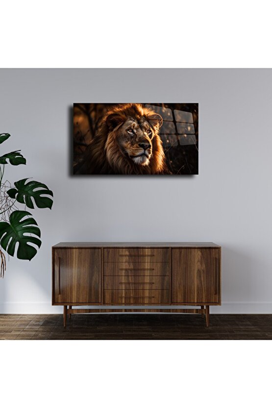 Aslan Cam Tablo Duvar Dekoru 2